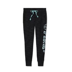 Victoria's Secret PINK Skinny Collegiate Joggers In Dark Marl Grey Cuffed Hem S